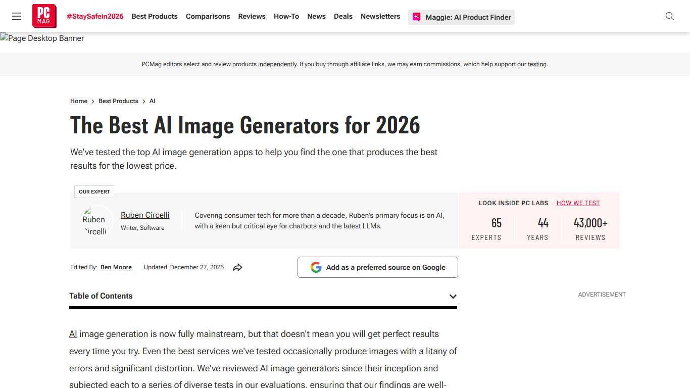 The Best AI Image Generators We've Tested for 2026 | PCMag